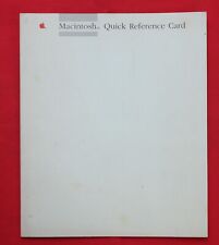 VINTAGE APPLE MACINTOSH 1987 QUICK REFERENCE CARD, 030-3180-A picture