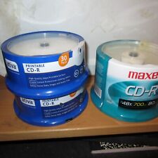 New MAXELL CD-R 48X 700MB 80 Min Blank CD Spindle 50 Pack +60 ATIVA DISCS picture