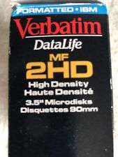 Vintage Verbatim Datalife 2HD 3.5” 9Disks IBM Format Double Sided New Old Stock picture