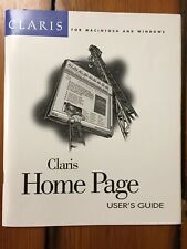 Vtg 1996 Claris Home Page Apple Mac Windows Users Guide Web Page HTML Booklet picture