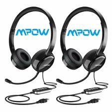 Mpow 071 Headset USB/3.5mm Jack Computer Wired Headphones for PC Skype Phone picture
