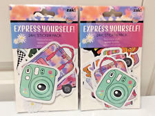 (Lot Of 2)Zak Designs 24pc Vinyl Sticker Pack-Express Yourself Personalize Your? picture