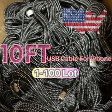 Fast Charger Cable Heavy Duty 10FT For iPhone 14 13 12 11 8 7 Charging Cord Lot picture