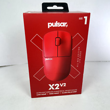 PULSAR GAMING GEARS X2V2 Limited Edition ALL RED Wireless Gaming Mouse Sz 1 picture