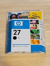 NICE GENUINE HP 27 BLACK INK CARTRIDGE C8727AN NEW OLD STOCK SEALED IN BOX GOOD picture
