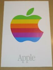 Vintage Apple Computer Rainbow Logo Poster 1980's Employee Owned 34