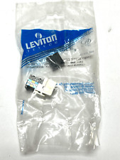 Lot Of 24x Leviton 41106-RI6 Voice Grade Snap-In, 6P6C, USOC Jack, Ivory picture