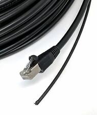 Cat6 OUTDOOR AERIAL MESSENGER SUPPORT WIRE Patch Cable 75FT RJ45s INSTALLED USA picture