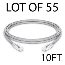 Lot of 55 - Cat 5E Ethernet Network Patch Cable RJ45 Lan Wire 24AWG/4P 10 Feet picture