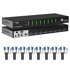 MT-VIKI IP KVM 8-Port Industrial Console Switch MT-9108UP with 8 KVM Cables picture