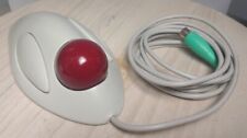 Vintage Logitech 804292-0000 Trackball Big Red Marble Mouse T-CM14 PS/2 picture