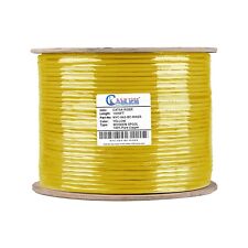 1000ft CAT6A Riser CMR Solid Bare Copper 750Mhz UTP Bulk Ethernet Cable Yellow picture