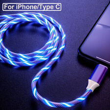 Light Up Phone Charger LED Type C USB Cable Cord For iPhone iPad Samsung Xbox LG picture