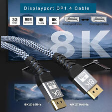 10PCS 8K Display Port to Display Port Cable DisplayPort 1.4 Cord Male to Male US picture