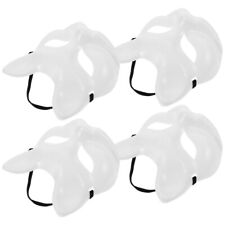 4 Pcs Blank Mask White Halloween Craft Supply Costume picture