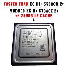 AMD K6 2+ 570ACZ 2V CPU (256KB CACHE MODDED) Faster than K6 III+ 550ACR K6 3+ picture
