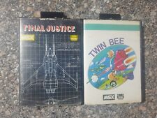 Vintage  MSX Games ( final justice + Twin Bee ) صخر Working Made In Taiwan  picture