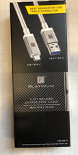 NEW Platinum 3.3ft USB Type-A to Type-C Charge & Sync WHITE Braided Cable picture