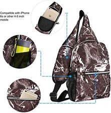 Sling Backpack Hiking Daypack Pattern Chest Shoulder Bag with USB Charging Port picture