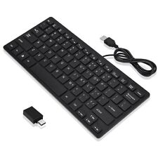 High Quality Ultra Thin Mini USB Wired Compact Keyboard for PC Mac Laptop 78 Key picture