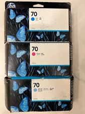 Set of 3 Sealed Genuine HP Inks C9452A Cyan C9453A Magenta C9390A Light Cyan picture