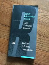 Vintage RAMIS Information System Quick Reference Booklet 1987 On-Line Software picture