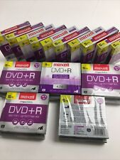 100 Slim Maxell DVD+R Discs, 4.7GB, 16x, w/ Cases, Silver, 5/Pack (Lots of 20) picture