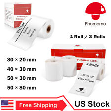 White Square Sticker Label Self-Adhesive Tag Paper for Phomemo M110/M200 Printer picture