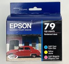 Genuine Epson 79 3 Ink Cartridges Light Cyan Light Magenta Yellow 06/2026 NEW picture