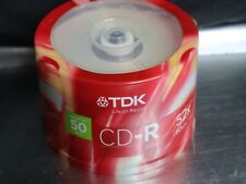TDK CD-R Data Music 80 Minute, 700 MB 52x 50-Pack Spindle New Old Stock Sealed picture
