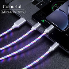 Light Up Phone Charger LED Type C USB Cable Cord For iPhone iPad Samsung Xbox LG picture