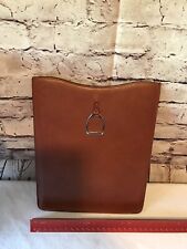$395 Polo Ralph Lauren Leather Document Tablet Sleeve Folder Case Brown  Italian picture