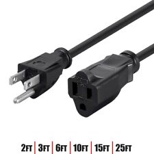2FT-25FT 16/3 Power Extension Cord Cable NEMA 5-15P to 5-15R 16AWG 3-Prong 13A picture