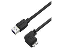 StarTech.com 0.5m 20in Slim Micro USB 3.0 Cable - M/M - USB 3.0 A to Right-Angle picture
