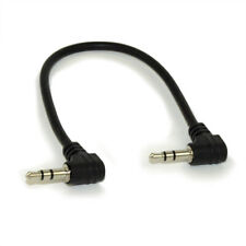 6inch DOUBLE ANGLED 3.5mm Mini Stereo TRS Male to Male Speaker Cable picture