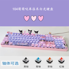 My Melody Kuromi DIY White Light / RGB Hot Swap Wired Mechanical Keyboard 87/104 picture