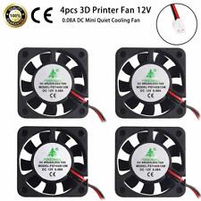 4 Pcs 3D Printer Fan 12V 0.08A DC Mini Quiet Cooling Fan 40X40mm with 28cm Cable picture