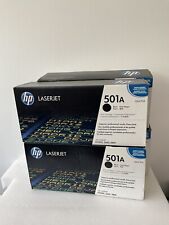 LOT4) HP Laserjet Toner Cartridge Q6470A 501A Black NEW  Sealed OEM picture