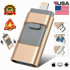 2TB USB Flash Drive Memory Photo Stick For iPhone iPad 64/128/256/512GB GOLD US picture