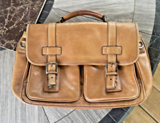Vintage Coach Brown Leather Laptop Briefcase Bag Messenger 5241 picture