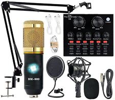 Podcast Mixer Equipment Bundle Kit Condenser Microphone Music Recording Stream picture