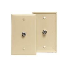 Set of 10 Leviton Single CATV Wallplate For GEM Box Mounting, Ivory, New in Pack picture