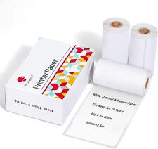 Phomemo 3 Rolls Adhesive Thermal Paper Sticker Paper Printer Paper 50mm 10 Years picture