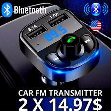 2 x In Car Bluetooth FM Transmitter Radio MP3 Wireless Adapter Car Kit USB Charg picture