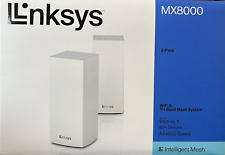 Linksys MX8000 Mesh WiFi Router 2 pack - AX4000 WiFi 6 - Velop Tri-Band picture
