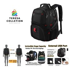18.4 Laptop Large Backpacks Fit Most 18 Inch Laptop with USB Charger Port,TSA... picture