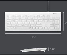 NEW Macally 104 Key Full-Size Keyboard Wired for Mac and PC White New picture