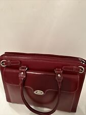McKlein W Series Laptop Briefcase Red Leather picture