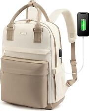 LOVEVOOK Laptop Backpack for Women 15.6 Inch Inch, Khaki & Pinkish Beige  picture
