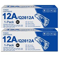 12A | Q2612D Toner Cartridge Replacement for HP Q2612A 1010 1020 3015, 2 Black picture